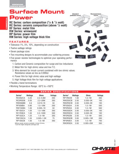 RC, RF, RW, RP, RM Series