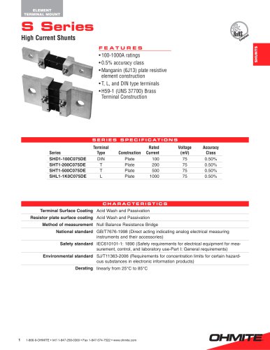 Shunts S Series