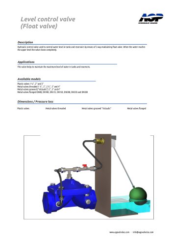 Level control valve (Float valve)