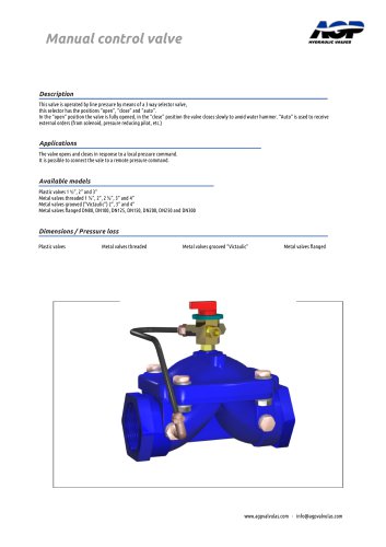 Manual control valve