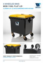 4-Wheeled Waste Bins (Flat Lid)