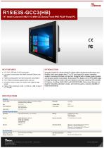 15" Intel® Celeron® N6211 G-WIN GC-Series Front IP65 PCAP Panel PC R15IE3S-GCC3(HB)