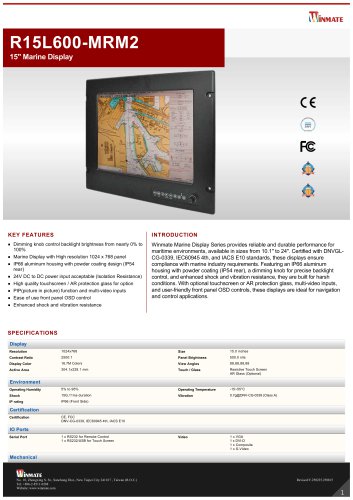15" Marine Display R15L600-MRM2