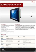 15" S Series HMI Panel PC with ARM A78 + A55 Processor R15MG3S-PCC3AC-POE