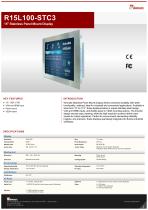 15" Stainless Panel Mount Display R15L100-STC3