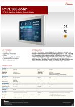 17" IP65 Stainless Resistive Chassis Display R17L500-65M1