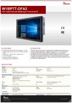 18.5" Intel® Pentium® N4200 Open Frame Panel PC W18IP7T-OFA2