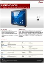 19" ARM A78 + A55 G-WIN GC-Series Front IP65 PCAP Panel PC R19MG3S-GCM1