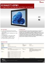 19" Edge AI Panel PC with Intel® Alder Lake S / Raptor Lake S Processor R19IAD7T-GPM1