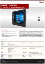 19” Intel® Core™ i5 (Tiger Lake) Rack Mount Panel PC R19IT7T-RKM1