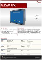 19" NXP i.MX6 Open Frame Panel PC R19FA3S-OFM1