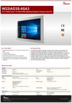 21.5" Intel® Core™ i5-1235U IP65 Stainless Resistive Chassis Panel PC W22IAD3S-65A3