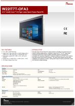 21.5” Intel® Core™ i5 (Tiger Lake) Open Frame Panel PC W22IT7T-OFA3