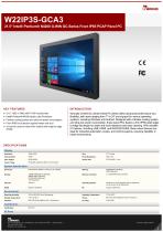 21.5" Intel® Pentium® N4200 G-WIN GC-Series Front IP65 PCAP Panel PC W22IP3S-GCA3
