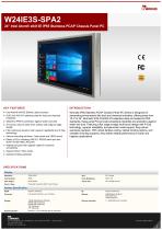 24" Intel Atom® x6413E IP65 Stainless PCAP Chassis Panel PC W24IE3S-SPA2