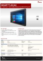 24" Intel® Core™ i3/i5/i7 G-WIN GC Series Front IP65 PCAP Panel PC W24IF7T-GCA2