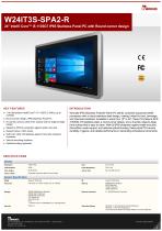 24" Intel® Core™ i5-1135G7 IP65 Stainless Panel PC with Round corner design W24IT3S-SPA2-R