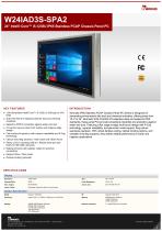 24" Intel® Core™ i5-1235U IP65 Stainless PCAP Chassis Panel PC W24IAD3S-SPA2