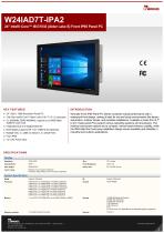 24" Intel® Core™ i9/i7/i5/i3 (Alder Lake S) Front IP65 Panel PC W24IAD7T-IPA2