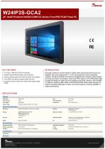 24" Intel® Pentium® N4200 G-WIN GC-Series Front IP65 PCAP Panel PC W24IP3S-GCA2