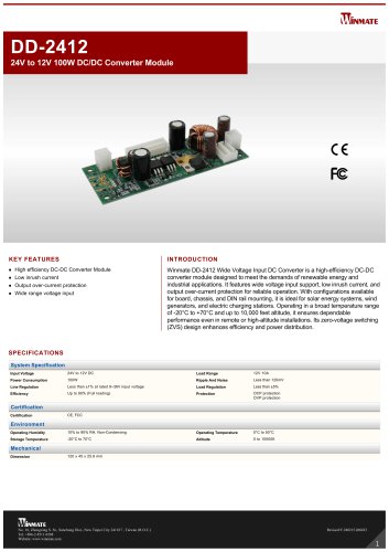 24V to 12V 100W DC/DC Converter Module DD-2412