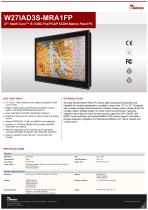 27" Intel® Core™ i51335U Flat PCAP ECDIS Marine Panel PC W27IAD3SMRA1FP