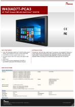 43" PCAP Chassis HMI with Intel® Core™ i3/i5/i7/i9 W43IAD7T-PCA3
