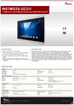 7" ARM A78 + A55 G-WIN GC-Series Front IP65 PCAP Panel PC W07MG3S-GCO1