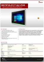 7" Intel® Pentium® N4200 S Series HMI Panel PC W07IP3S-PCT1AC-POE