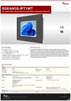 8.4” Intel® Twin Lake N150 Front IP65 Wide Temperature Panel PC R08IAN3S-IPT1WT