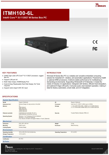 Intel&reg; Core&trade; i5-1135G7 M Series Box PC ITMH100-6L