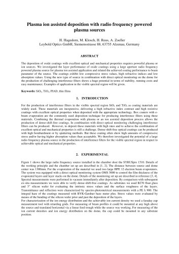 RF plasma sources