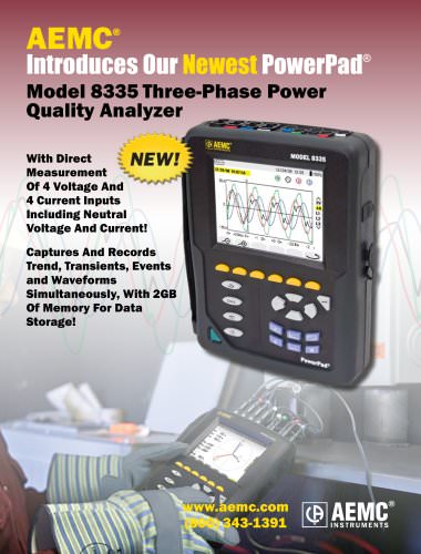 8335 with MN93-BK Three-Phase Power Quality Analyzers