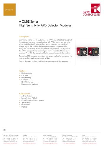 APD Modules: A-Cube Series