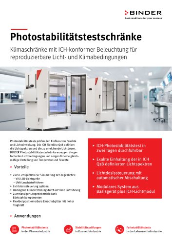 Flyer Photostabilitätsschraenke