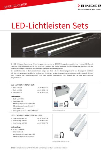 LED Lichtleisten Sets  KB | KB ECO | KB PRO | KT | KBF | KBF PRO | KBF-S ECO | KMF