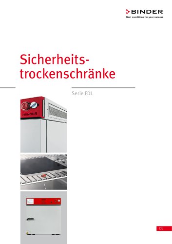 Sicherheitstrockenschränke  Serie FDL