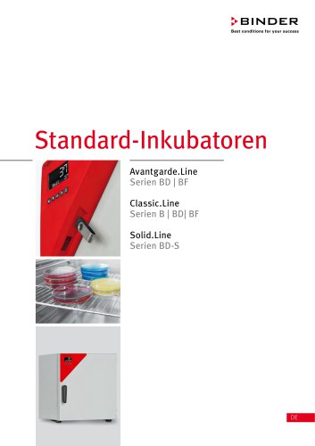 Standard-Inkubatoren  Serien B | BD | BD-S | BF