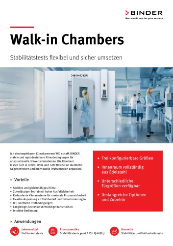 Walk-in Chambers Stabilitätstests flexibel und sicher umsetzen