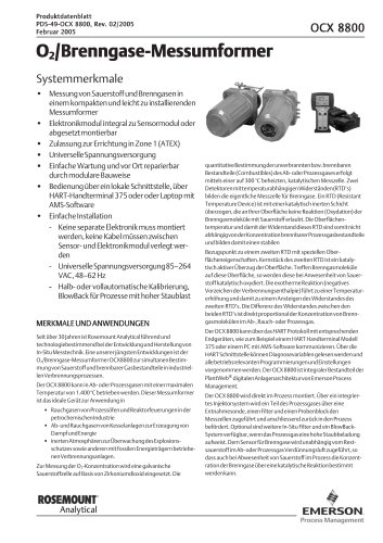 O2/Brenngase-Messumformer