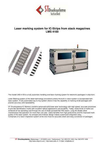 LMS-4100 Laserbeschriftungssystem für IC-Streifen