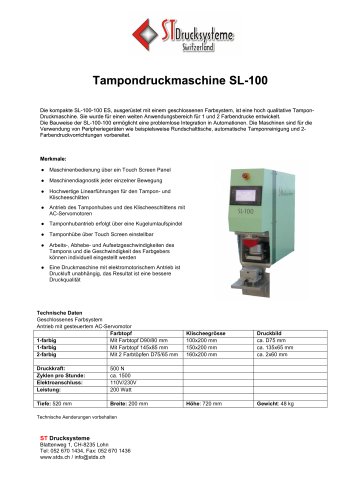 Tampondruckmaschine SL-100