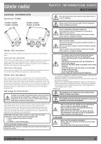 SAFETY INFORMATION SHEET RECEIVERS