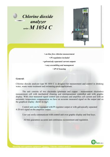 Chlorine dioxide analyzer M 1054