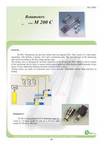  Rotameters M 200 C, M 240 and M 250