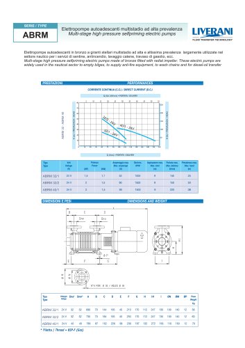 Multi-stage high pressure selfpriming electric pumps