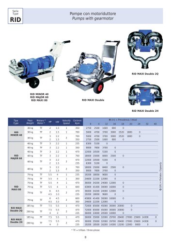 Pumps with gearmotor