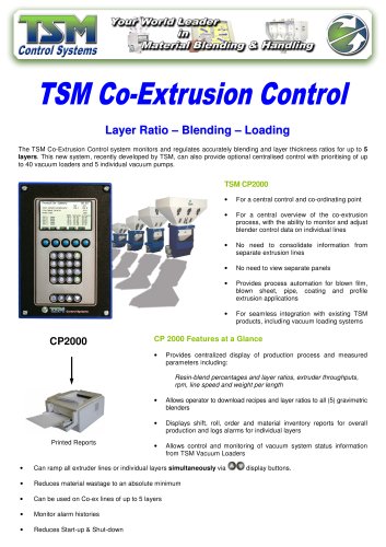 TSM CP2000 Co-Extrusion Control