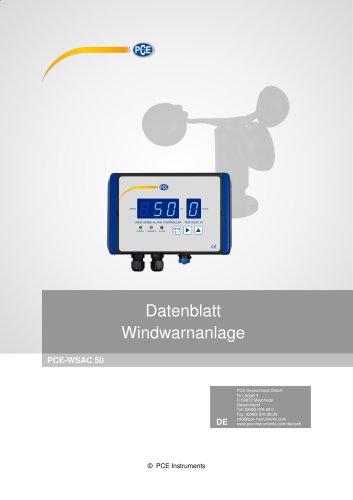 Windwarnanlage PCE-WSAC 50