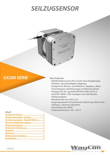 Seilzugsensor GX200